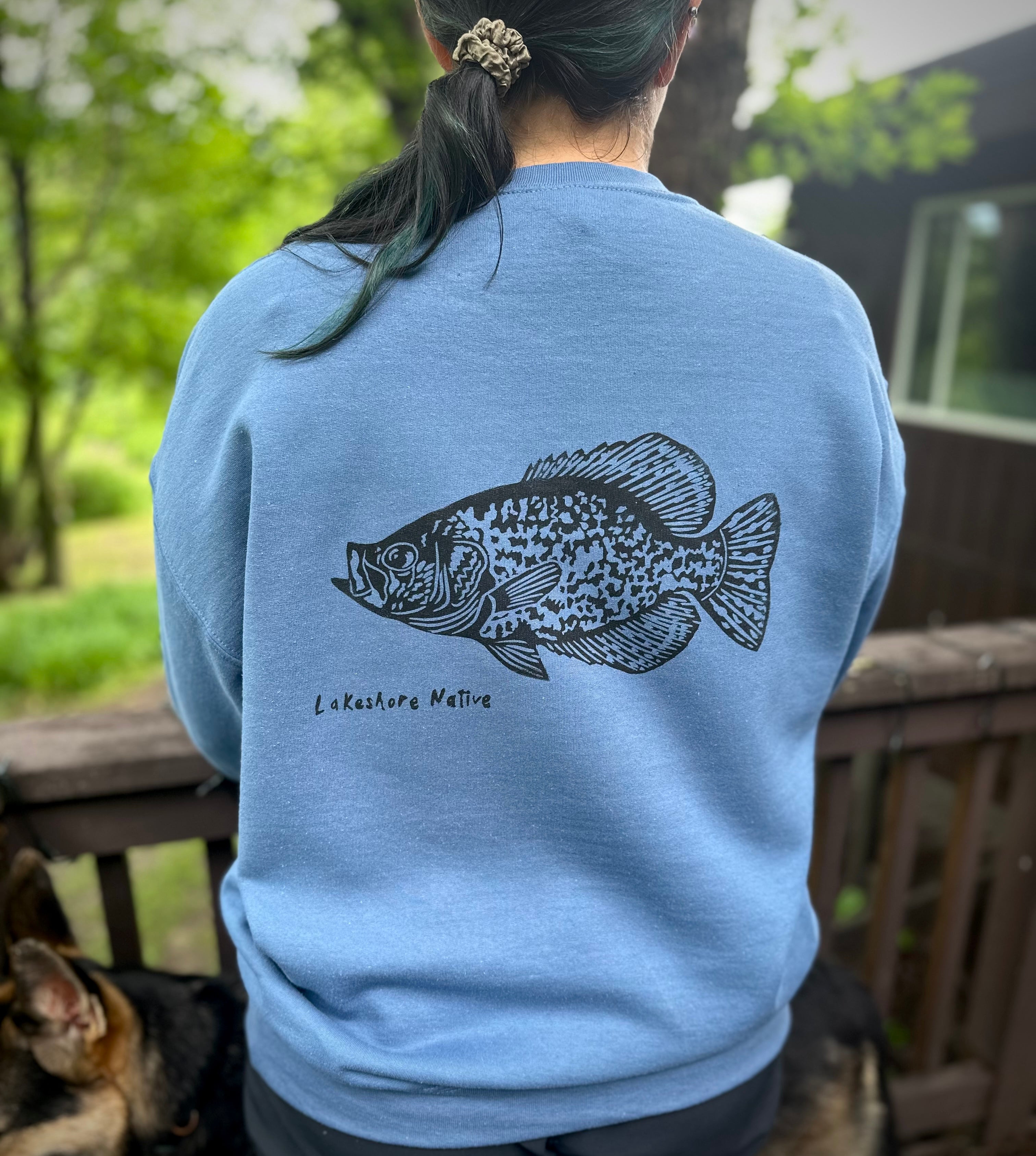 Crappie Blue Crewneck